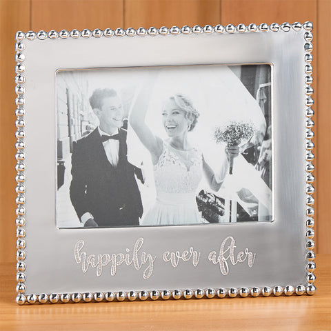 Mariposa Aluminum Photo Frame, "Happily Ever After"