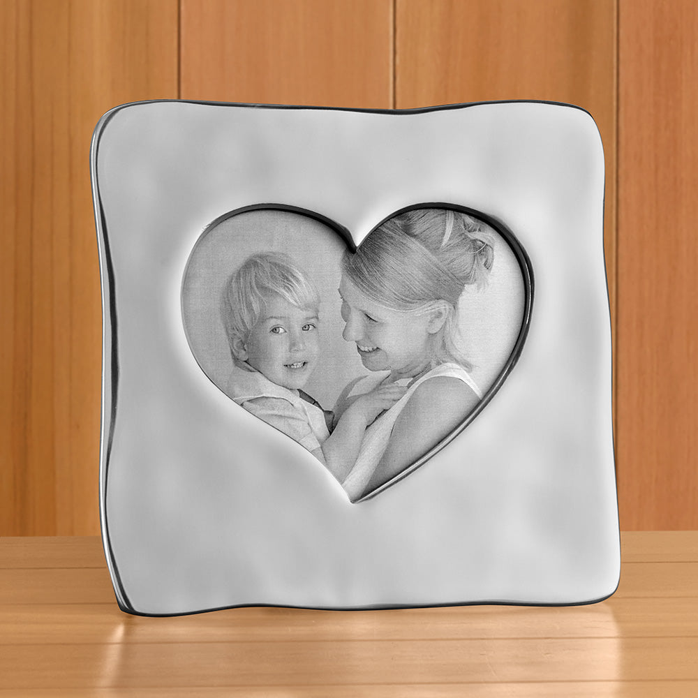 Mariposa Aluminum Photo Frame, Open Heart