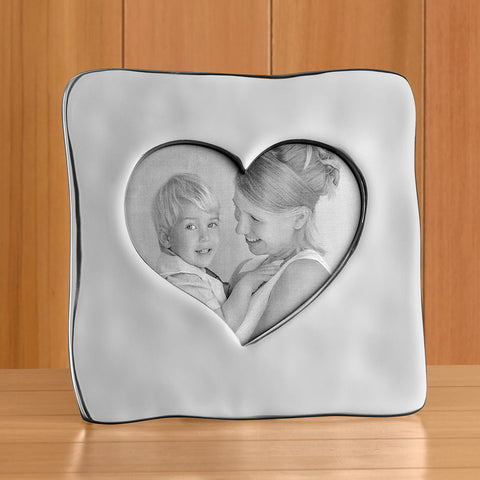 Mariposa Aluminum Photo Frame, Open Heart