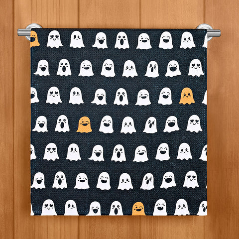 Geometry Tea Towel, Halloween Ghosts Emotional Boos