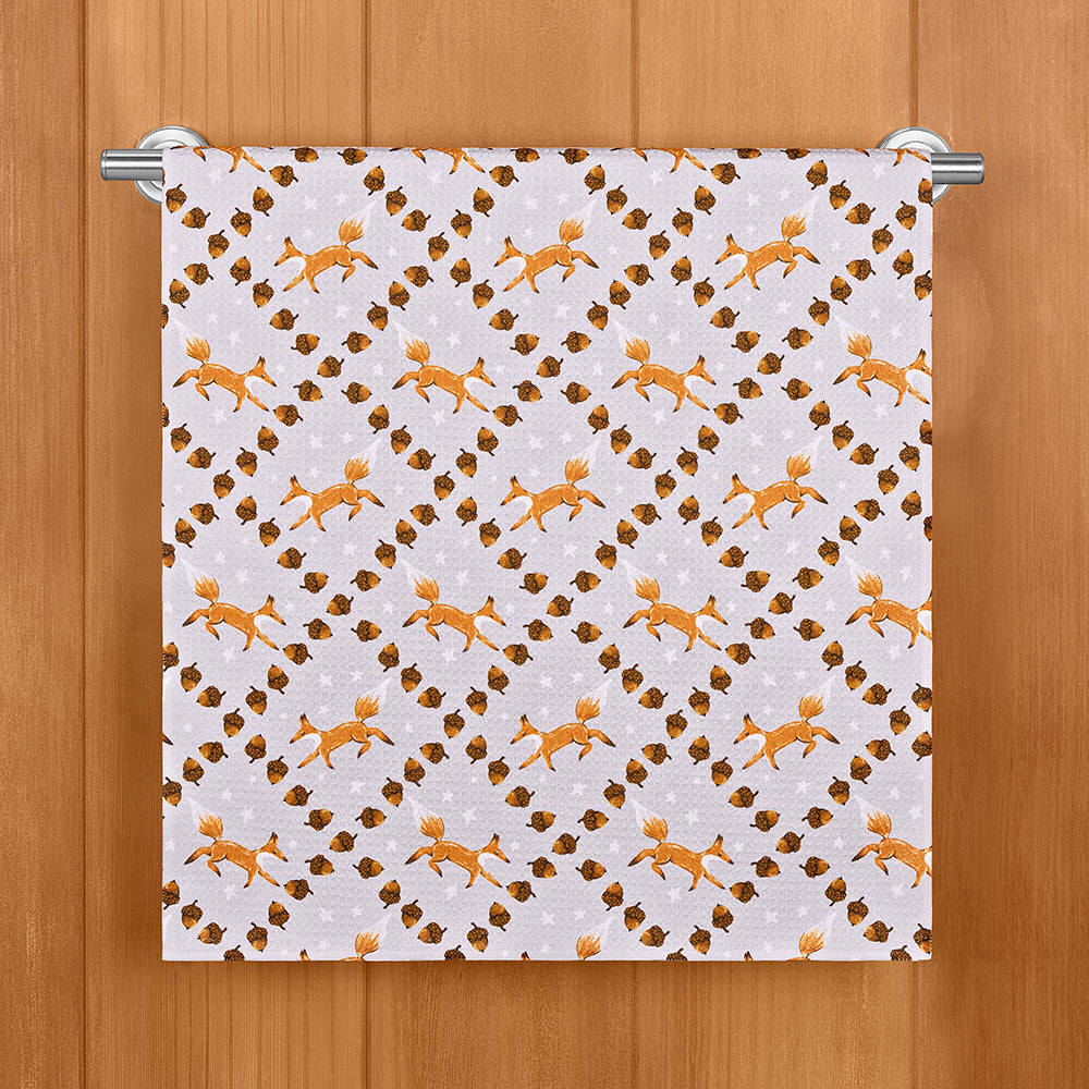 Geometry Tea Towel, Foxes and Twinkles