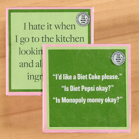 Drinks on Me Cocktail Napkins, Diet Coke