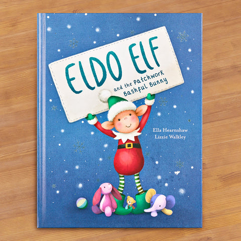Jellycat "Eldo Elf and the Patchwork Bashful Bunny" Children's Book by Ella Hearnshaw