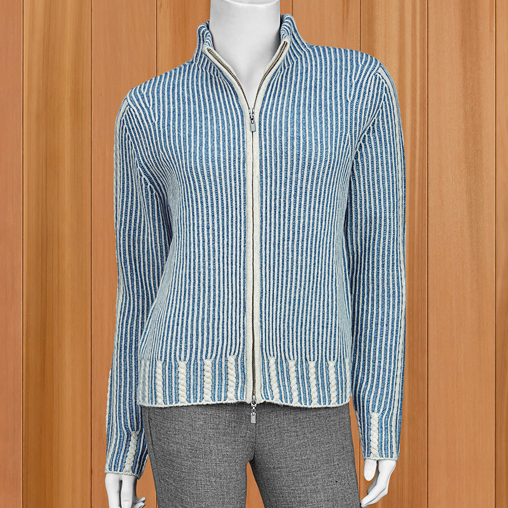 Kinross Lightweight Ribbed Funnel Cardigan