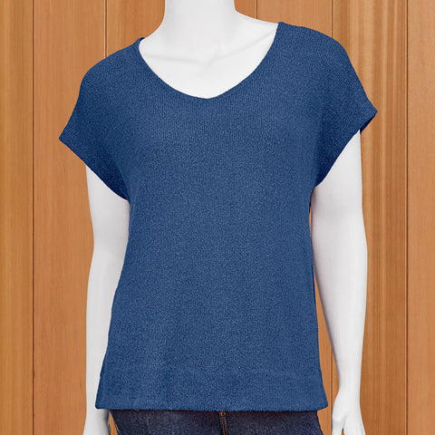 Renuar Lightweight Easy Knit Cap Sleeve Tee