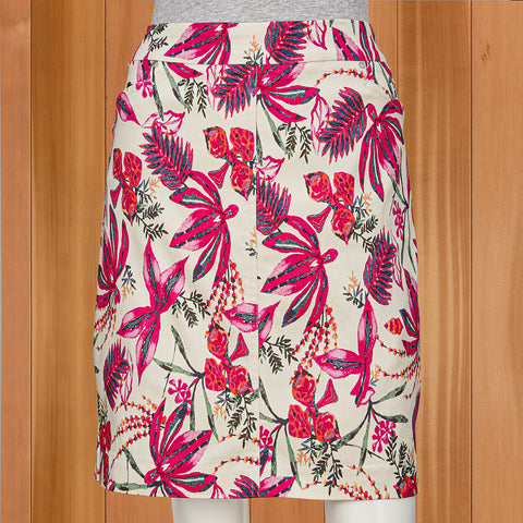 Renuar Pull-On Bengaline Skort, Orchids