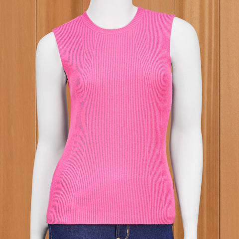 Renuar Soft Lightweight Rib-Knit Tank Sweater