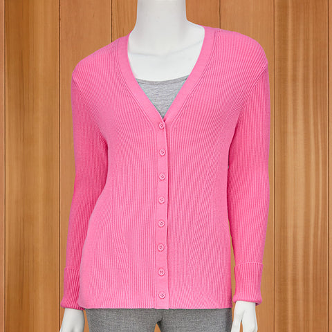 Renuar Soft Lightweight Rib-Knit Cardigan