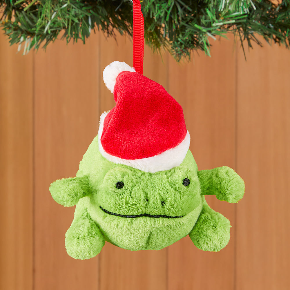 Jellycat Stuffed Animal Plush Christmas Ornament, Ricky Rain Frog