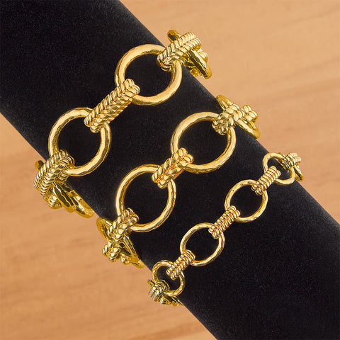 Capucine De Wulf Cleopatra Gold Link Chain Bracelets