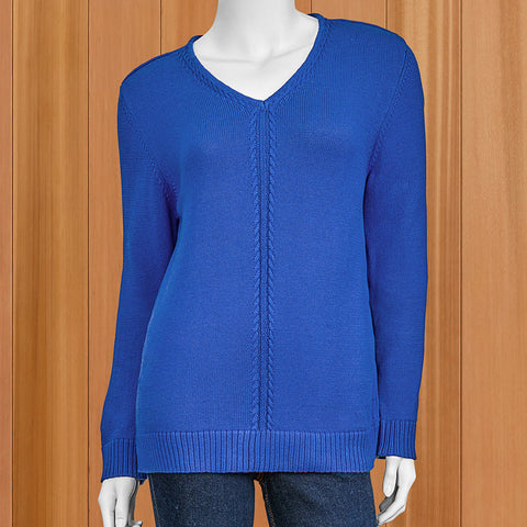 Lulu-B Lightweight Tiny-Twist Cable Sweater