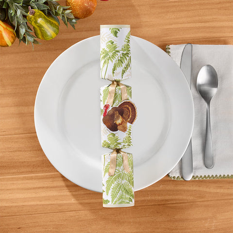 Caspari Party Crackers, Turkey Among Ferns