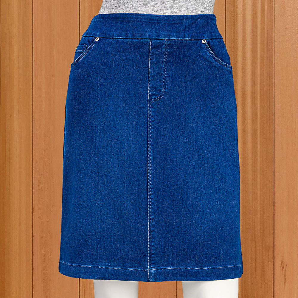 Lulu-B Pull-On Denim Skirt