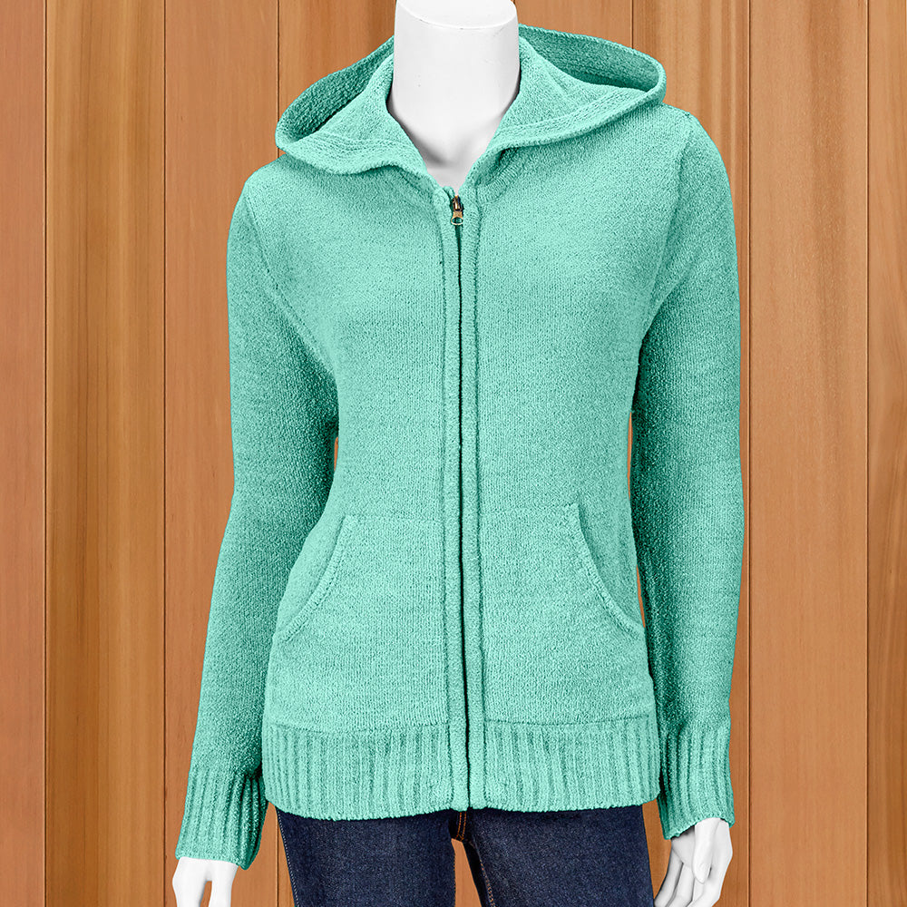 Lulu-B Women's Lightweight Chenille Hoodie Jacket