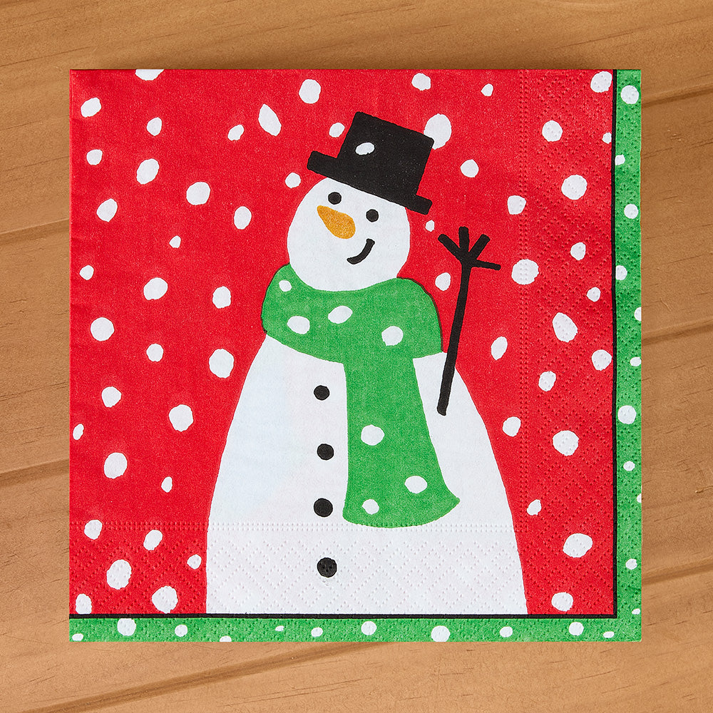 Caspari Paper Napkins, Leon Snowman