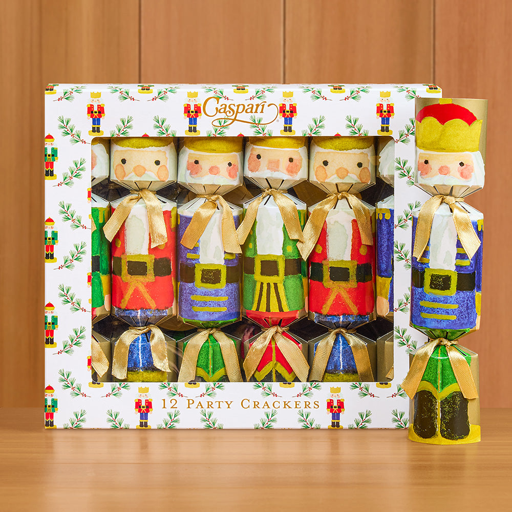 Caspari Party Crackers, Christmas Painted Nutcrackers
