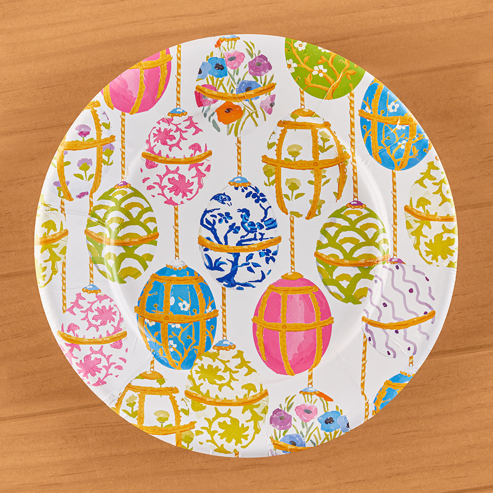 Caspari Paper Plates, Les Oeufs Easter Eggs