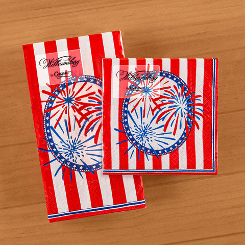 Caspari Paper Napkins, Stars, Stripes and Sparks