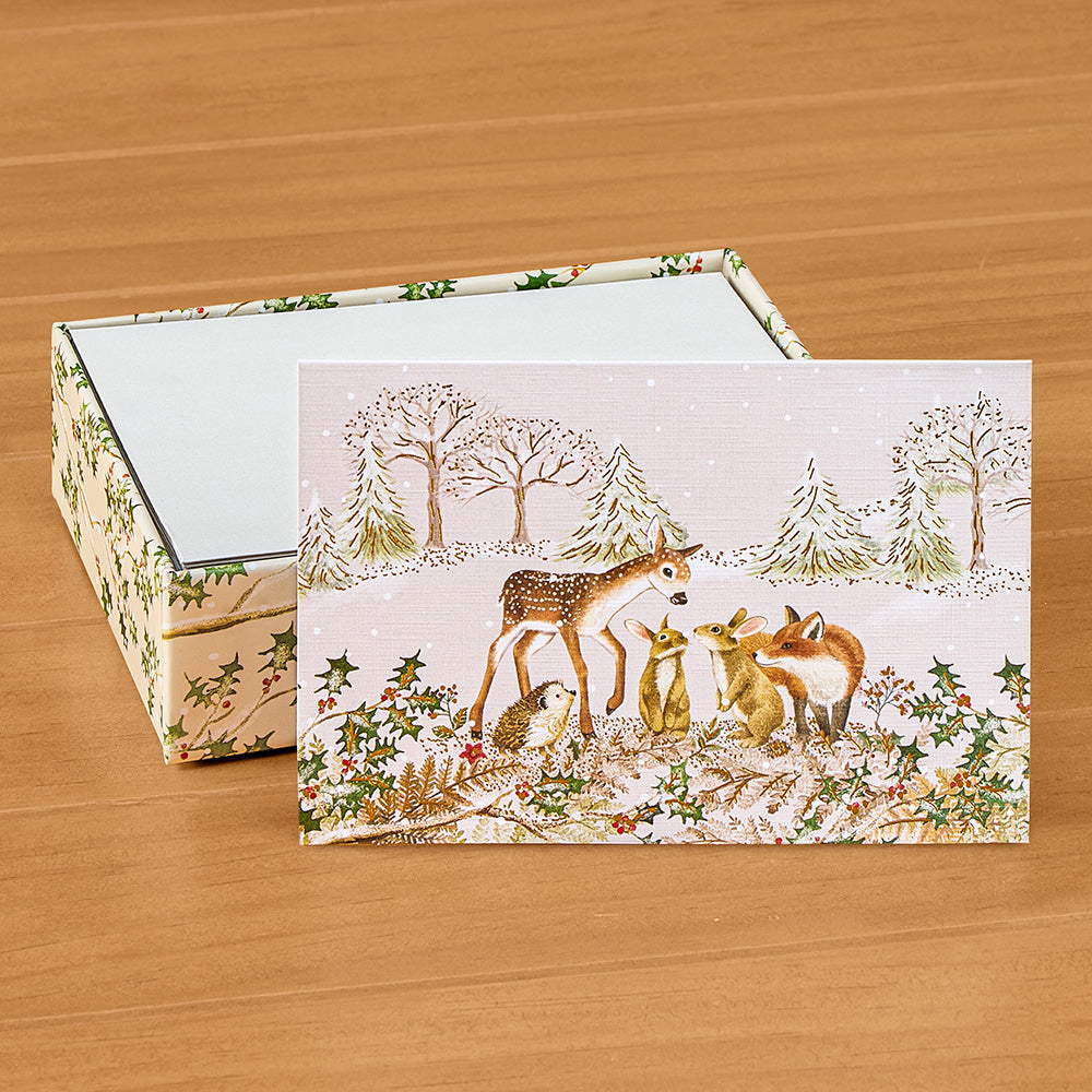 Holiday Christmas Cards, Furry Forest Animal Friends
