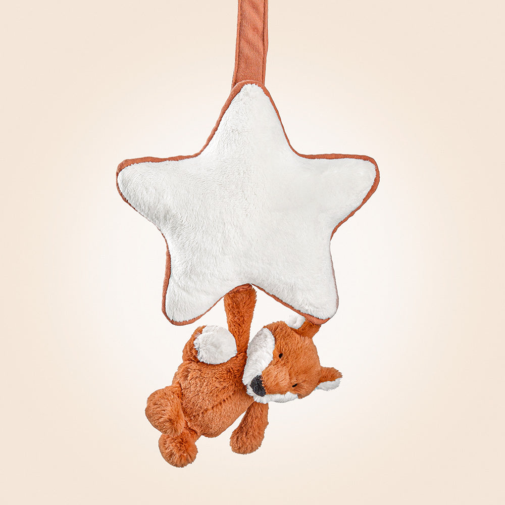 Jellycat Bashful Fox Cub Plush Musical Pull Toy