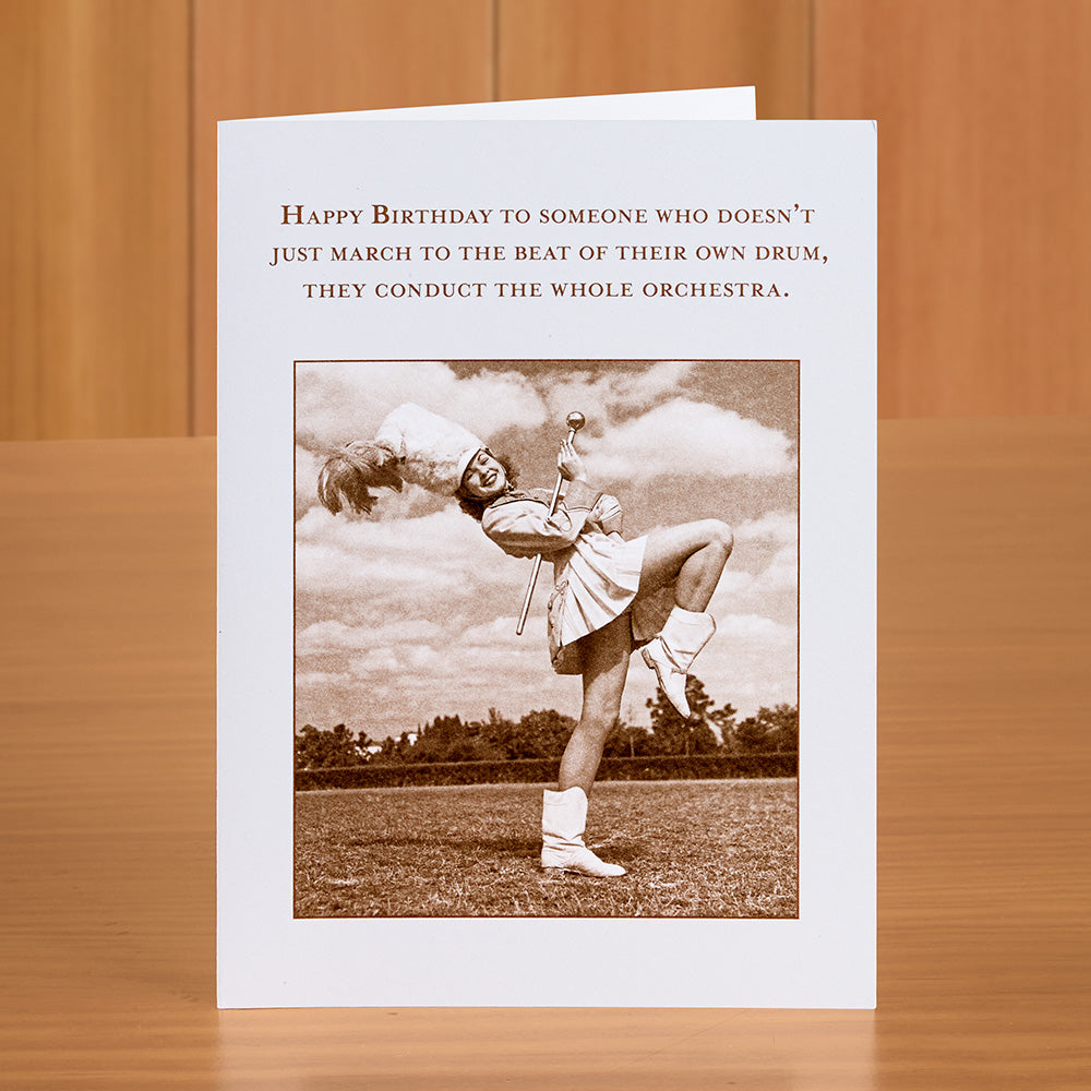Shannon Martin Birthday Card, March to the Beat