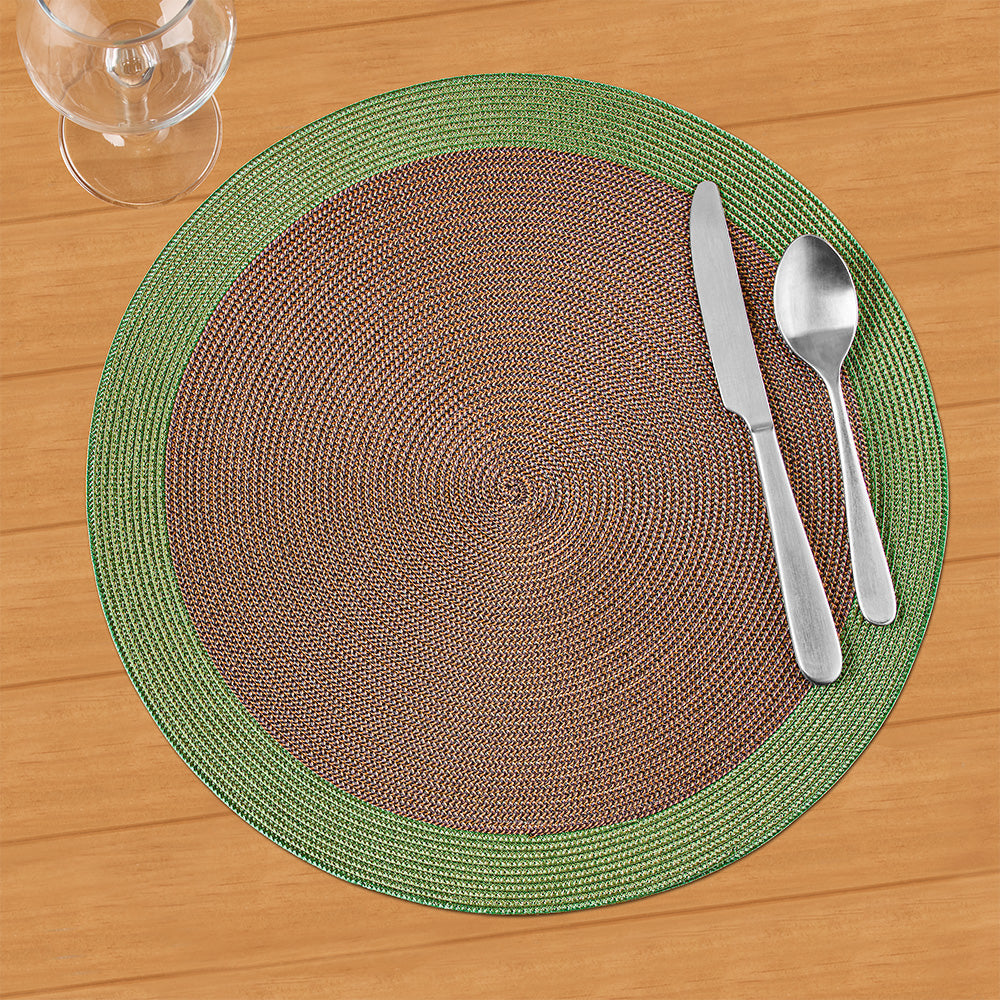 Deborah Rhodes Braided Placemat, Harvest Border Round