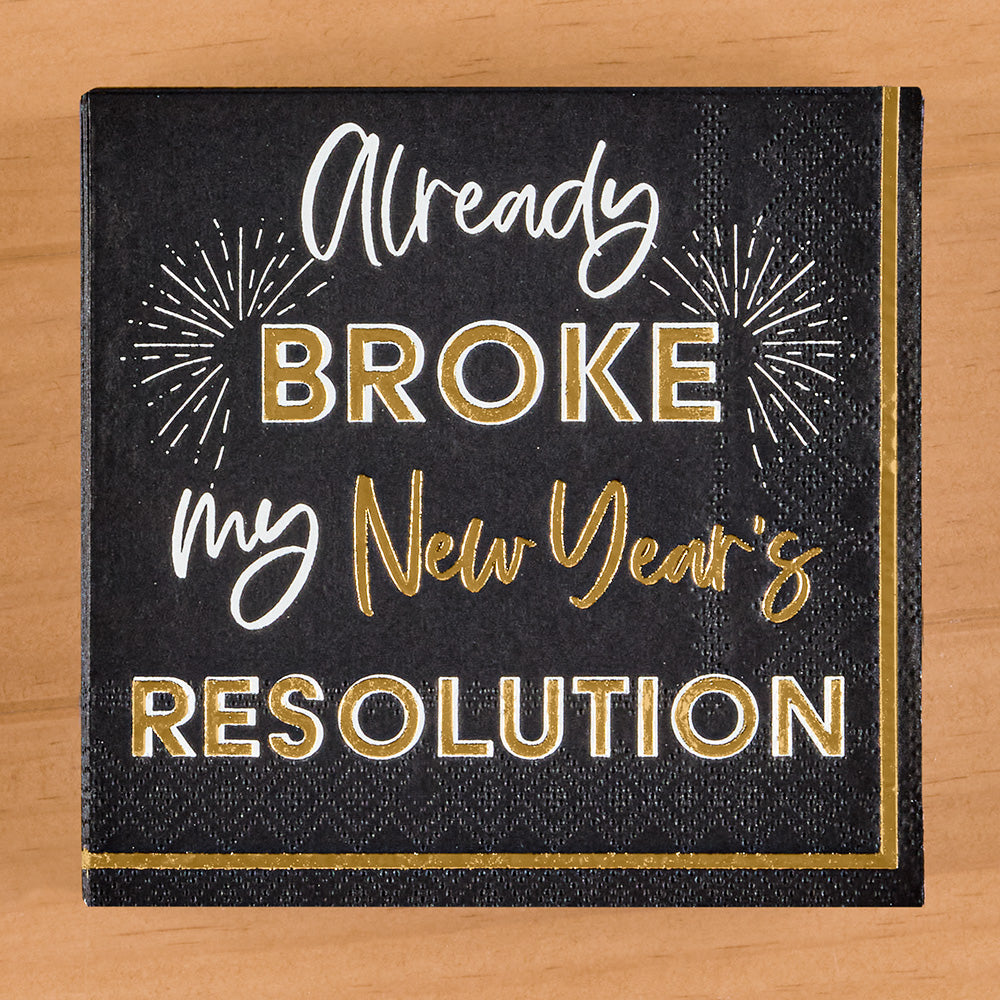 Sophistiplate Paper Napkins, Already Broke My Resolution