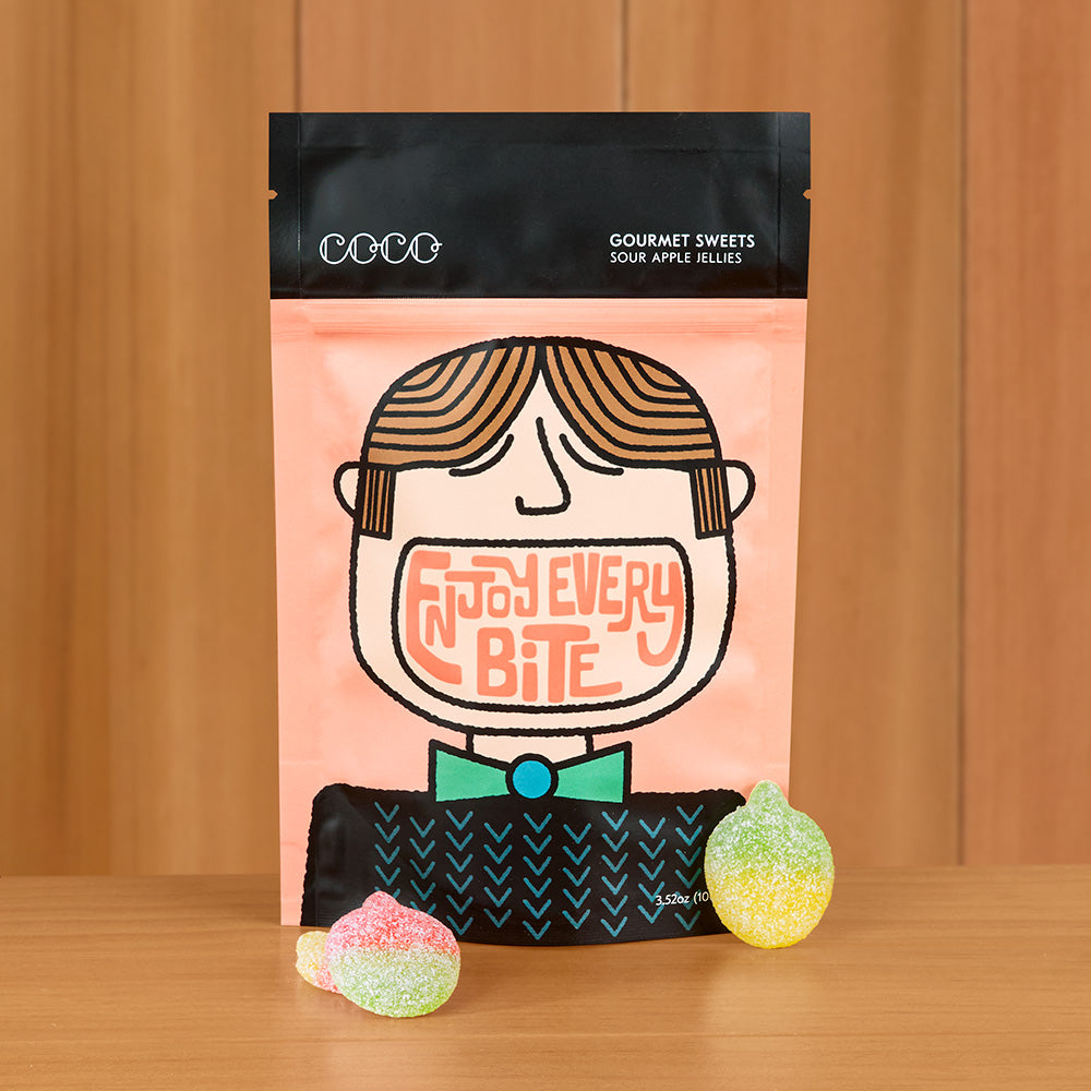 COCO Fizzy Sour Apple Jelly Sweets
