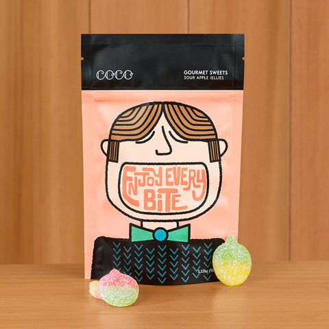 COCO Fizzy Sour Apple Jelly Sweets