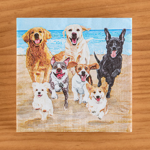 PPD Paper Napkins, "Release the Hounds" Beach Dogs