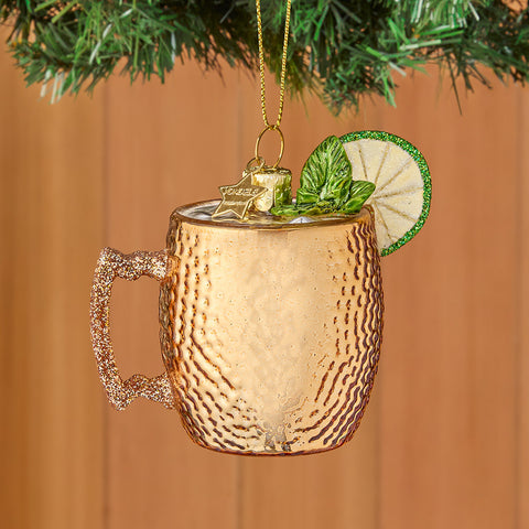 Vondels Glass Ornament, Moscow Mule Drink