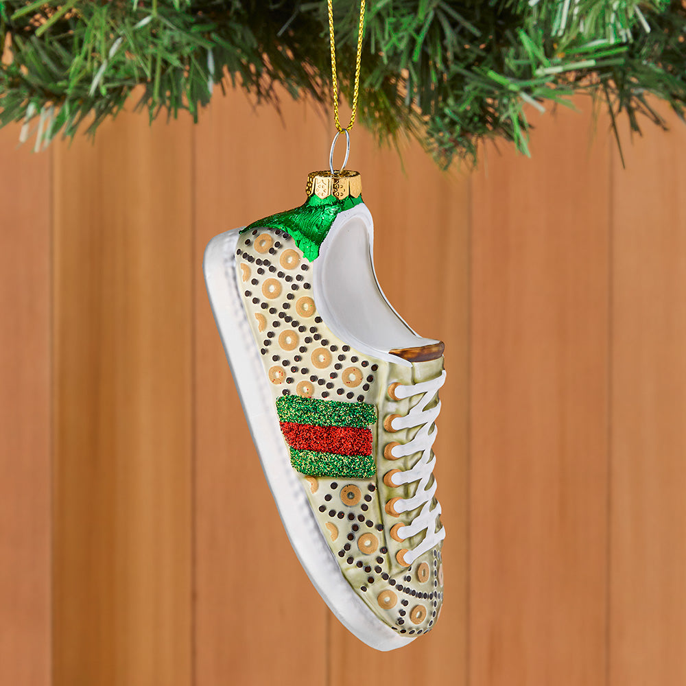 Cody Foster Glass Ornament, Luxe Sneaker Shoe