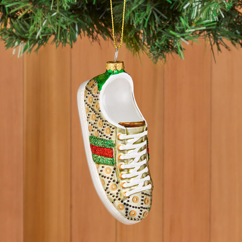 Cody Foster Glass Ornament, Luxe Sneaker Shoe
