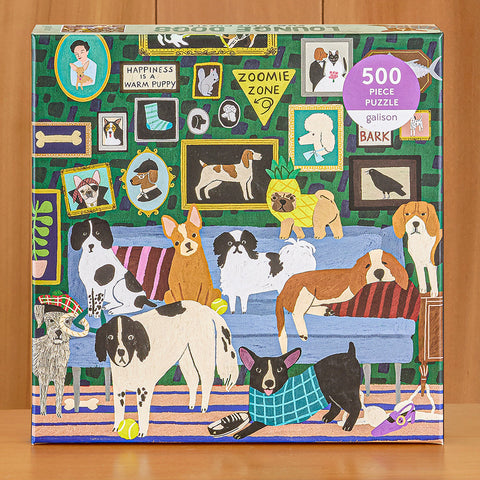 500 Piece Jigsaw Puzzle, Lounge Dogs