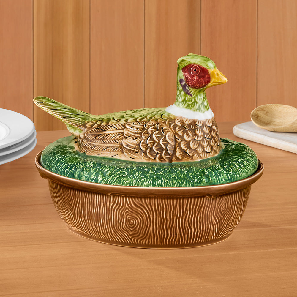 Juliska Forest Walk Pheasant-Lid 2-Quart Baker