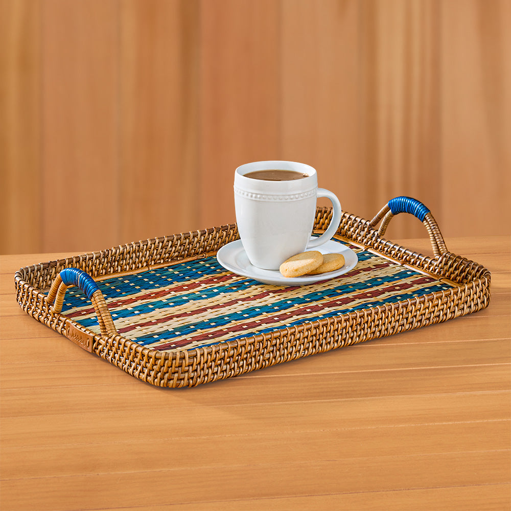 Juliska Danish Stripe Woven Serving Tray