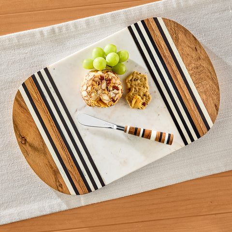 Juliska Stonewood Stripe Serving Board with Spreader