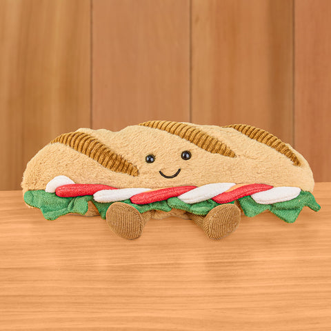 Jellycat Stuffed Animal Plush Toy, Amuseables Caprese Baguette