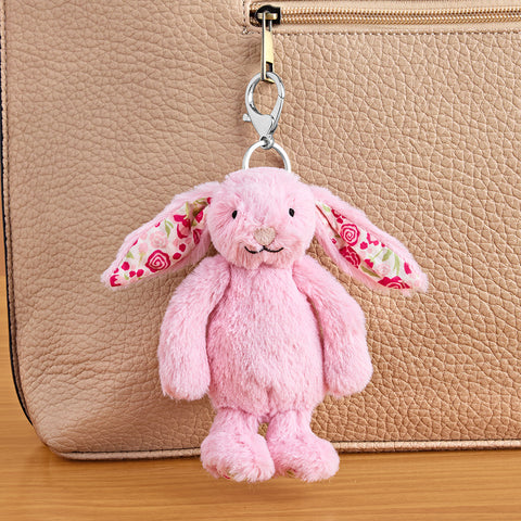 Jellycat Stuffed Animal Plush Bag Charm, Blossom Bunny