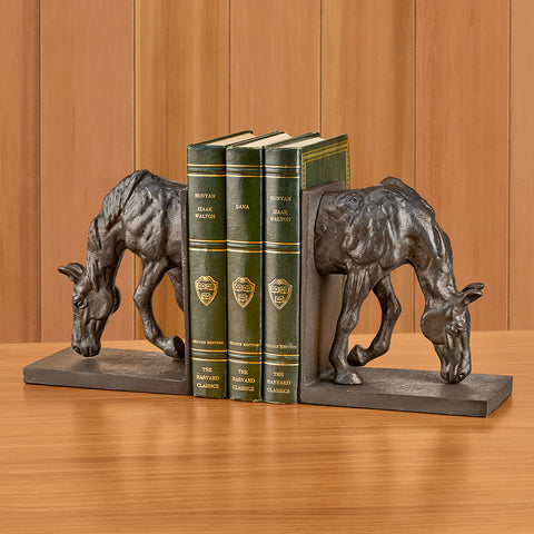 Napa Home & Garden Grazing Horse Bookend Set