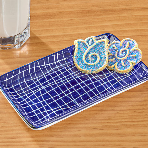 Napa Home & Garden 7" Stria Appetizer Plate, Weave Tray