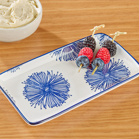 Napa Home & Garden 8" Stria Appetizer Plate, Starburst Tray