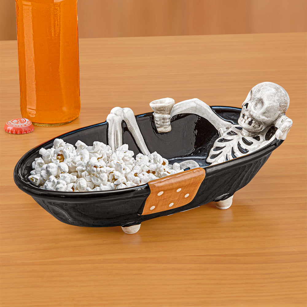 Skeleton Bath-Time Halloween Serving Bowl