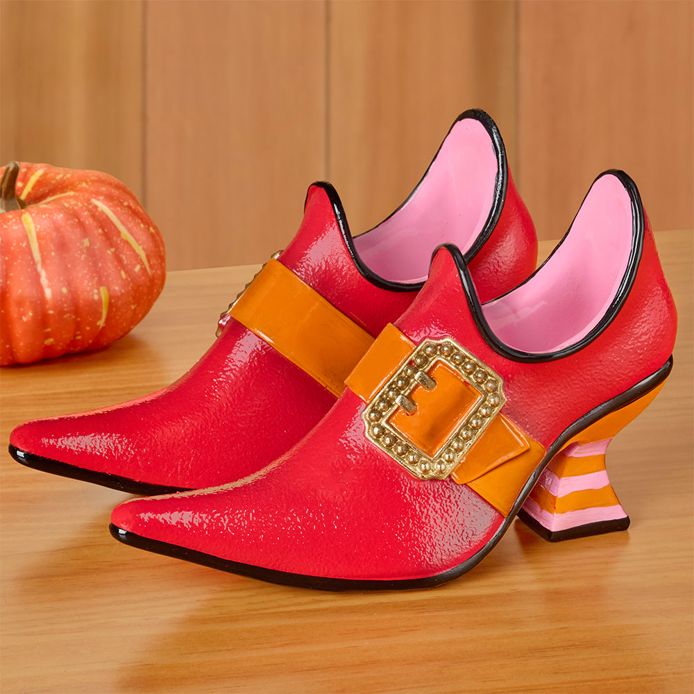 Halloween Figurines, Pair of Witch Shoes