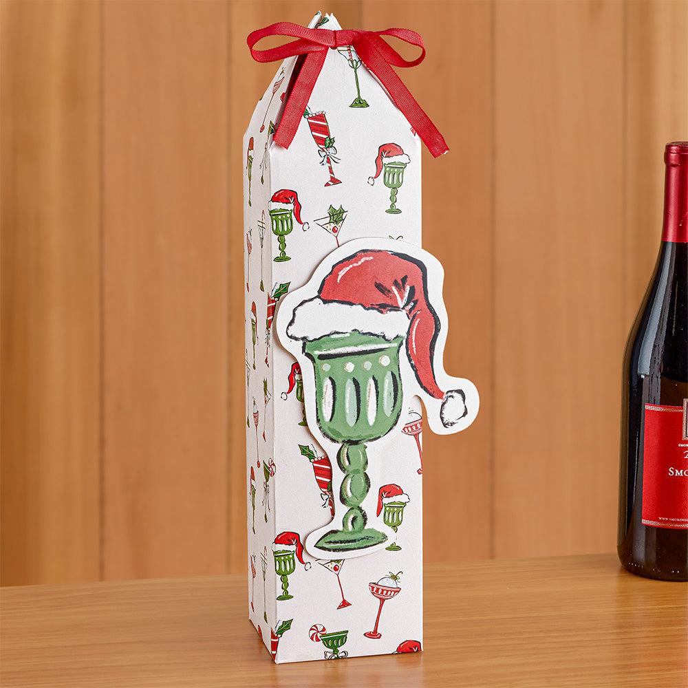 Christmas Holiday Wine Bottle Gift Box