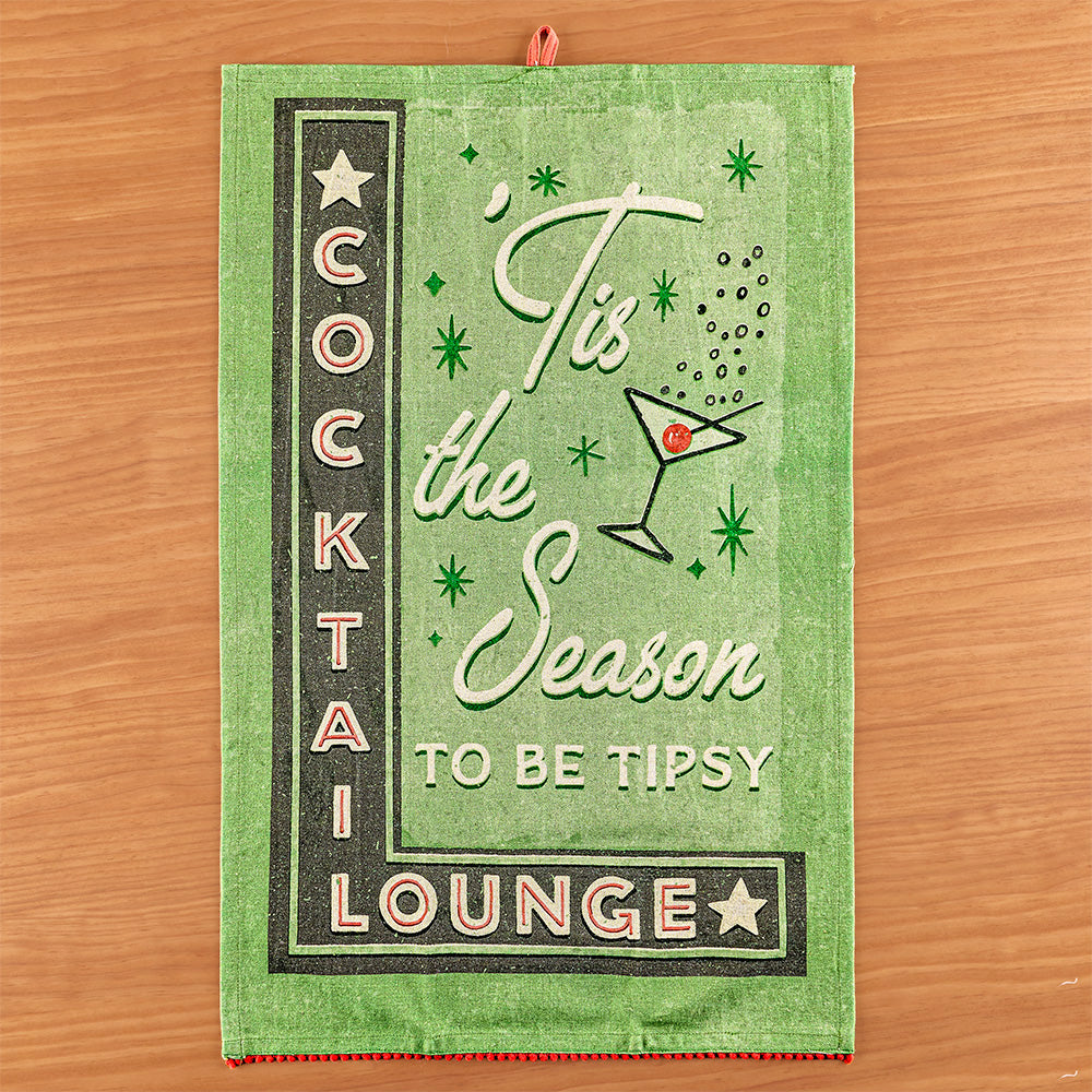 Holiday Bar Tea Towel, 'Tis the Season