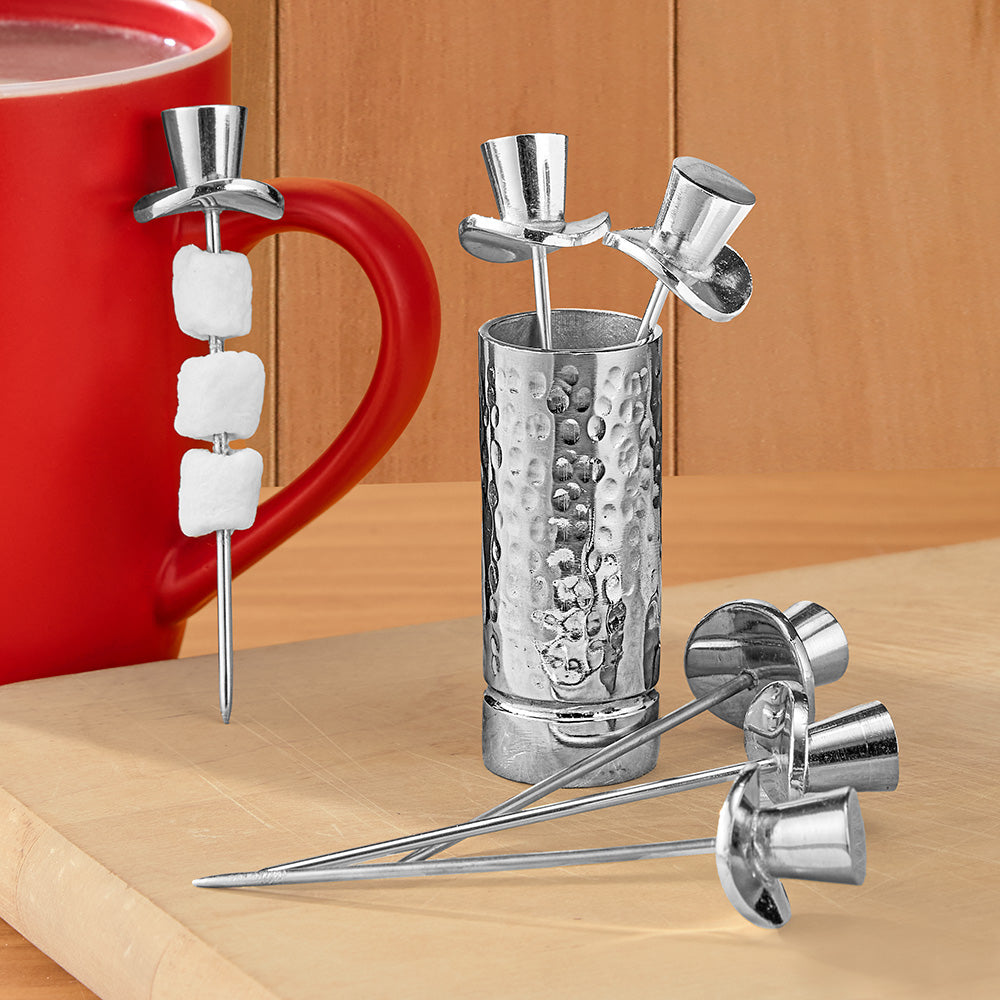 Top Hat Cocktail Picks and Holder Set