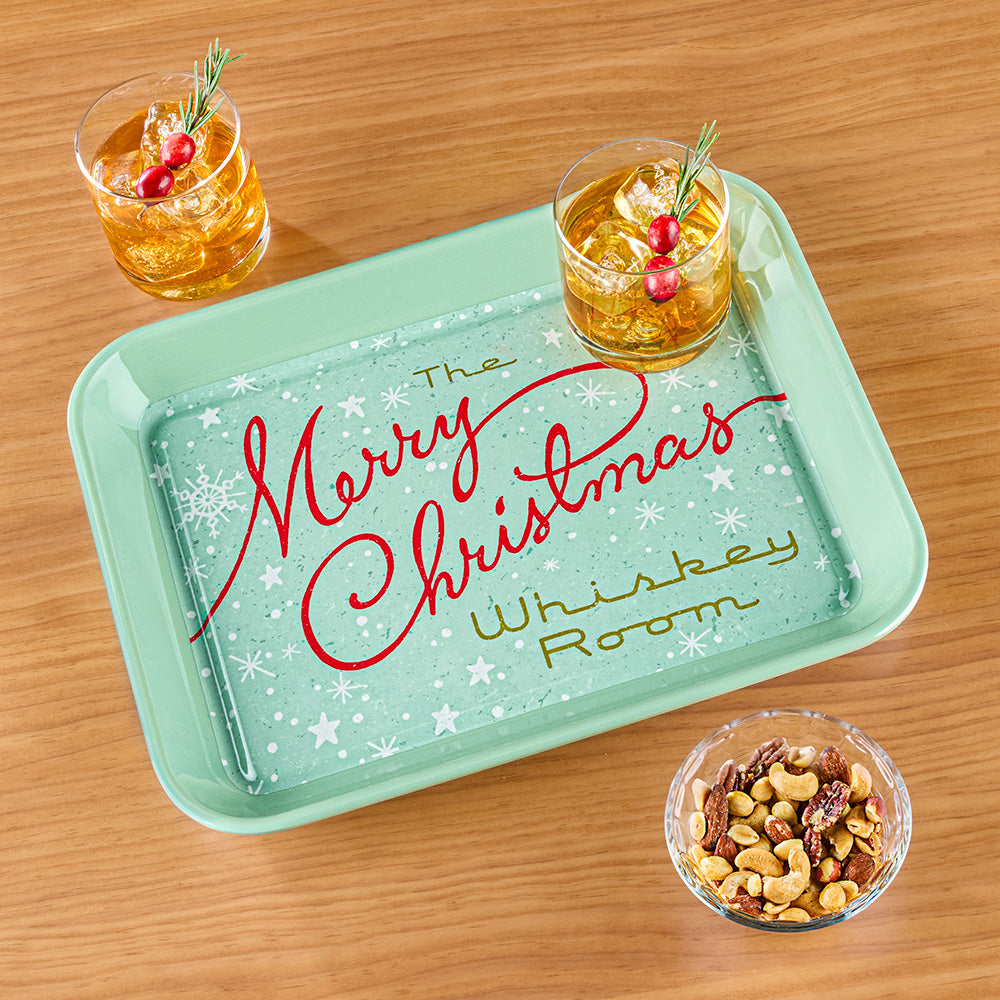 "The Merry Christmas Whiskey Room" Melamine Serving Tray
