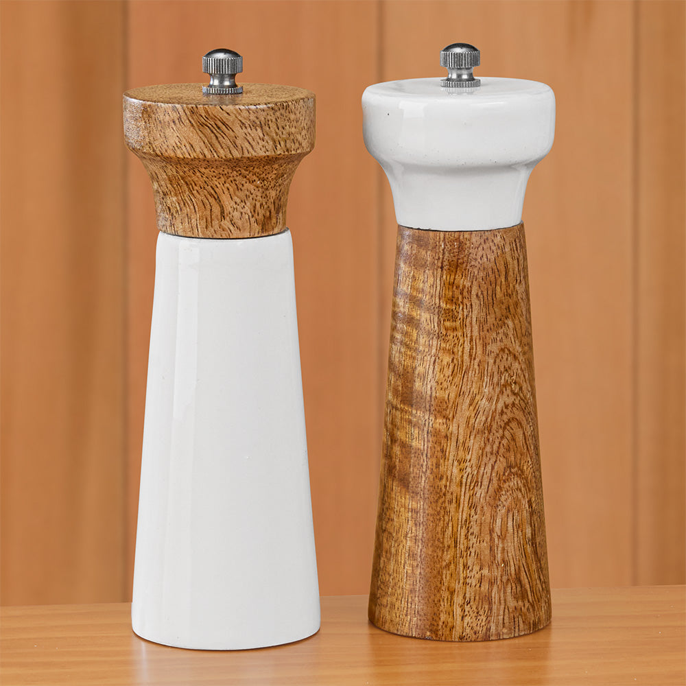 Be Home Madras Enameled Mango Salt & Pepper Mill Set