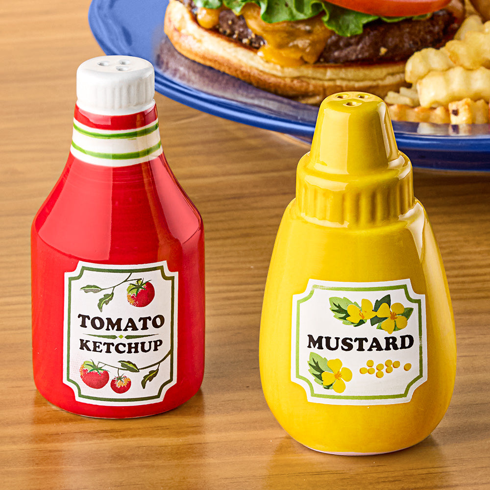 Ketchup and Mustard Salt & Pepper Shaker Set